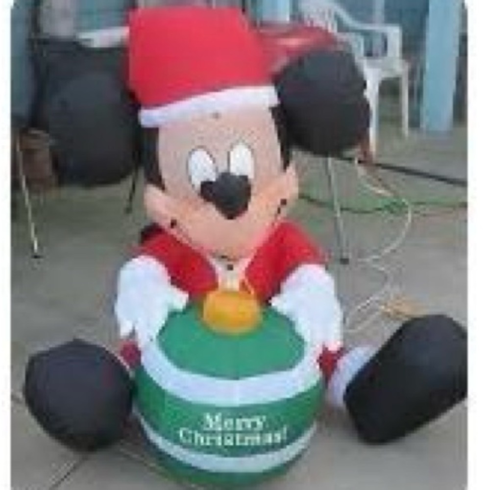 Disney Mickey Mouse Christmas Inflatable - Red, Green, Black
